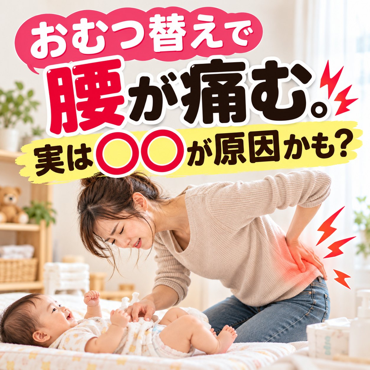 おむつ替えのたびに腰がつらい産後ママの腰痛と腰を守る替え方｜ひなた整骨院
