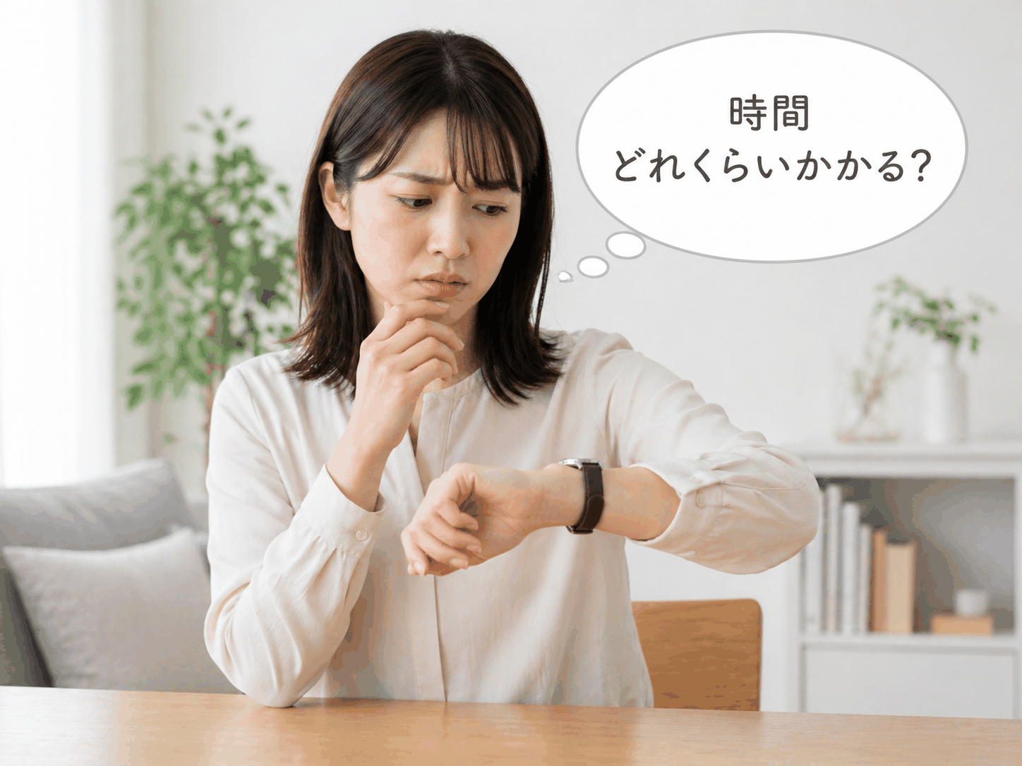 施術にかかる時間が気になる女性
